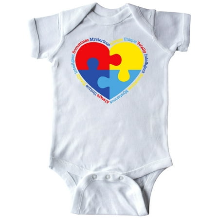 

Inktastic Autism Puzzle Heart Gift Baby Boy or Baby Girl Bodysuit
