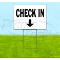 thumbnail image 1 of Check In Down (18" x 24") Yard Sign, Includes Metal Step Stake, 1 of 6