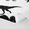 thumbnail image 5 of Erosebridal Silhouette Dinosaur Quilt Full for Boys Men, Prehistoric Animal Full Bedspread Sets, 3 Pieces, 5 of 7