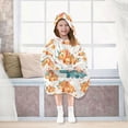 thumbnail image 7 of Dailycode Wearable Blanket Hoodie Oversized Sherpa Flannel Blankets with Pocket for 3-14 Year Old Cute Dinosaur, 7 of 7