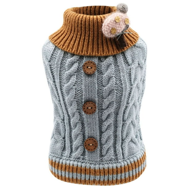 Xihbxyly Cosas Por Menos de 5 Dolares y Ropa de Invierno para Mascotas, Suéter con Botones a La Moda para Cachorros