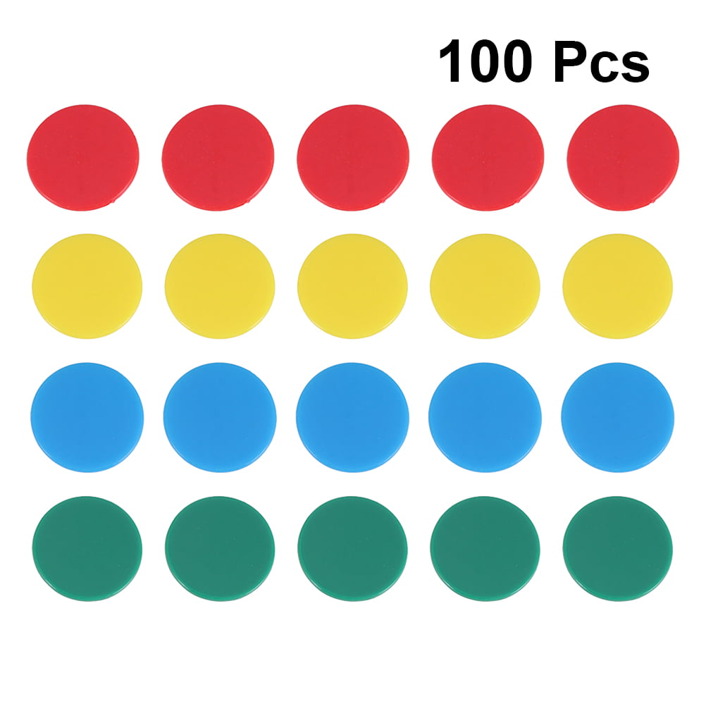 100 Chips Blue tinted Color VINTAGE Magnetic BINGO or MATH Chips