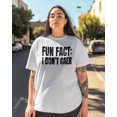 thumbnail image 3 of Women's Graphic T-Shirt White 4XL Women's Tops I Don't Care Crew Neck Short Sleeve Shirts for Women, 3 of 3