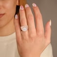 thumbnail image 2 of AFFY Shank Double Halo Bridal Set Ring for Women, IGI Certified 3.00 Carat (ctw) Round Cut Lab Grown Diamond Engagement Wedding Ring 14K Solid Rose Gold F-G, VS-SI Quality Ring Size-7.5, 2 of 6