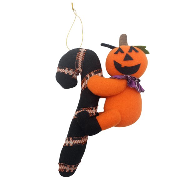yeacher Spooky Halloween Hanging Doll - Festive Indoor & Outdoor Decor, Pumpkin Design, Soft Flannel & Cotton Material, 19x15cm, Perfect for Parties, Homes, and More!