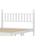 thumbnail image 5 of SESSLIFE Platform Bed Frame, Wood Queen Bed Frame with Gourd Shaped Headboard for Bedroom, Modern Queen Size Bed with Wood Slat Support, Holds 500 lb, No Box Spring Needed, White, 5 of 8