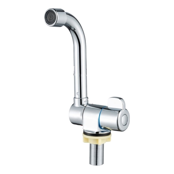 yaaqii Foldable RV Faucet Brass 360° Rotating Folding G1/2 Thread Single Cold Faucet