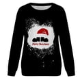 thumbnail image 4 of Sudadera para mujer Sudaderas con cuello redondo Primavera Otoño Manga larga Estampado de Navidad Suéter Top Odeerbi ODB-5, 4 of 5