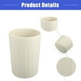 thumbnail image 5 of 1 Pc Bathroom Tumbler with Smooth Lines Wheat Straw Cup for Bathroom Beige 4.09''x2.80'', 5 of 7