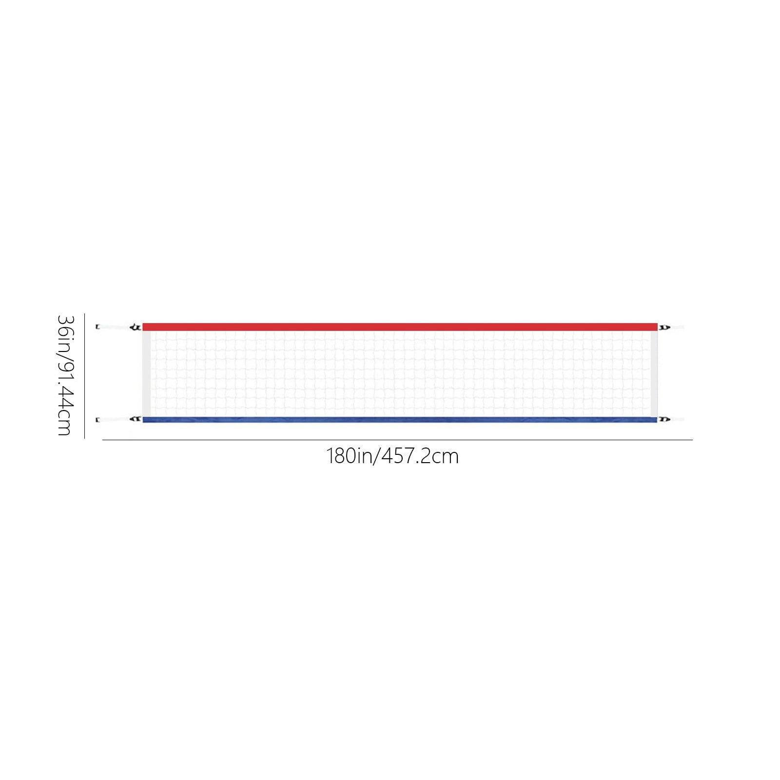Portable Volleyball Net - Nylon Pool Volleyball Set with Tension Adjustment, Waterproof Beach Volleyball Kit for Outdoor Games, Red, JASKFLY