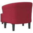 thumbnail image 5 of vidaXL Tub Chair with Footstool Wine Red Fabric, 5 of 7