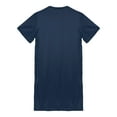 thumbnail image 4 of Alvivi Men Satin Nightgown V Neck Short Sleeve Sleepwear Solid Nightwear Navy_Blue L, 4 of 7