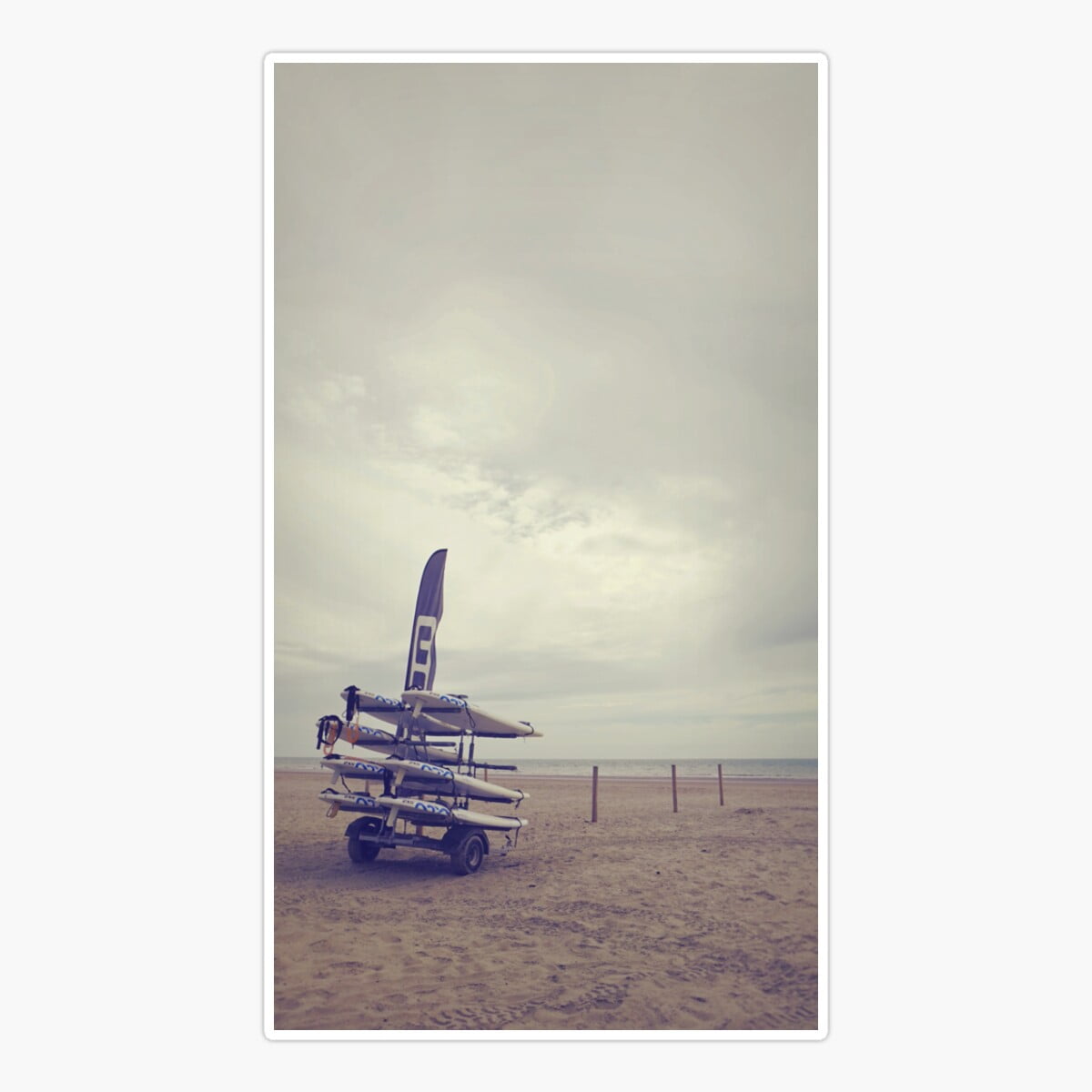Surfboards At West Wittering Beach Ocean Sports Sticker