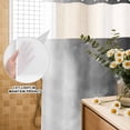 thumbnail image 3 of No Hook Shower Curtain, Black Grey Ombre Shower Curtains for Bathroom with See Through Top Window, Coastal Beach Modern Abstract Art Waterproof & Washable Bath Curtain Stall 48"x72", 3 of 9