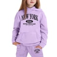 thumbnail image 4 of RTKFRFLM Girls Outfits Set Winter Fleece Hoodie And Joggers Comfy Casual Kids Clothes With Stylish Print For Toddler Teen Clothes Sets,Size 8-9 Years, 4 of 4