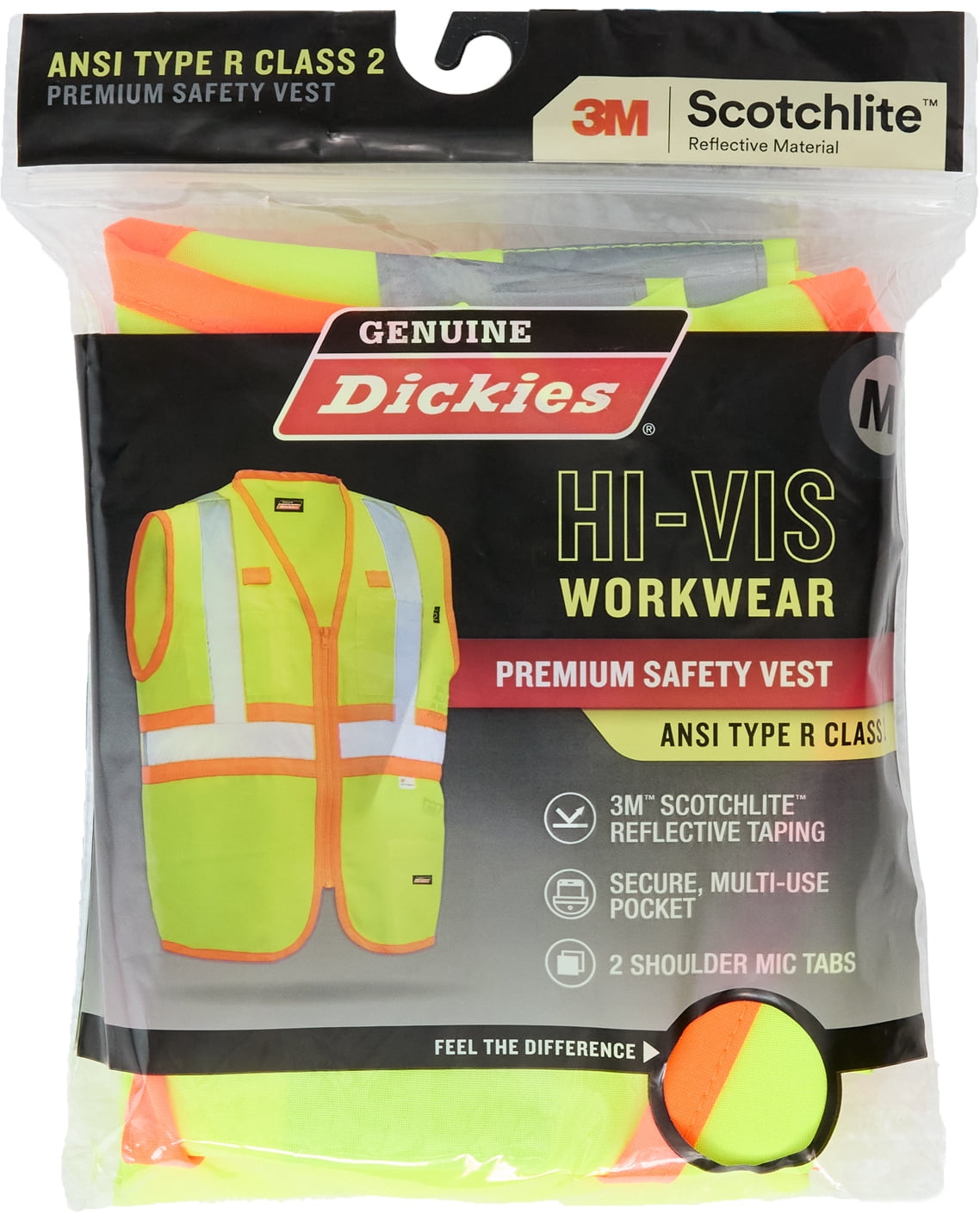 Genuine Dickies Hi-Vis Synthetic Work Vest, 3M Scotchlite