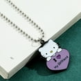 thumbnail image 3 of Hello Kitty Couple Pendant Necklace I Love My Boyfriend Girlfriend Necklace Kawaii Sanrio KT Cat Neck Chains for Valentines Gift, 3 of 7