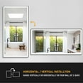 thumbnail image 5 of ANGELES HOME 72"x 36" LED Bathroom Mirror, LED Makeup Mirror for Bathroom, Anti-Fog Vanity Mirror with Lights, 3 Colors Dimmable, Touch Button Wall Mount Lighted Mirror (Horizontal/Vertical), 5 of 9