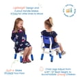 thumbnail image 3 of ECR4Kids Classroom Plastic Chairs, Kids Seating with Adjustable Seat Height, 2-Pack - Blue, 3 of 6