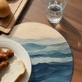 thumbnail image 4 of Round Placemats Abstract Art 15 inch Set of 2 Table Mats for Dining Table Beach Waves Heat Resistant Non-Slip Kitchen & Home Decorative Place Mat Set, 4 of 8