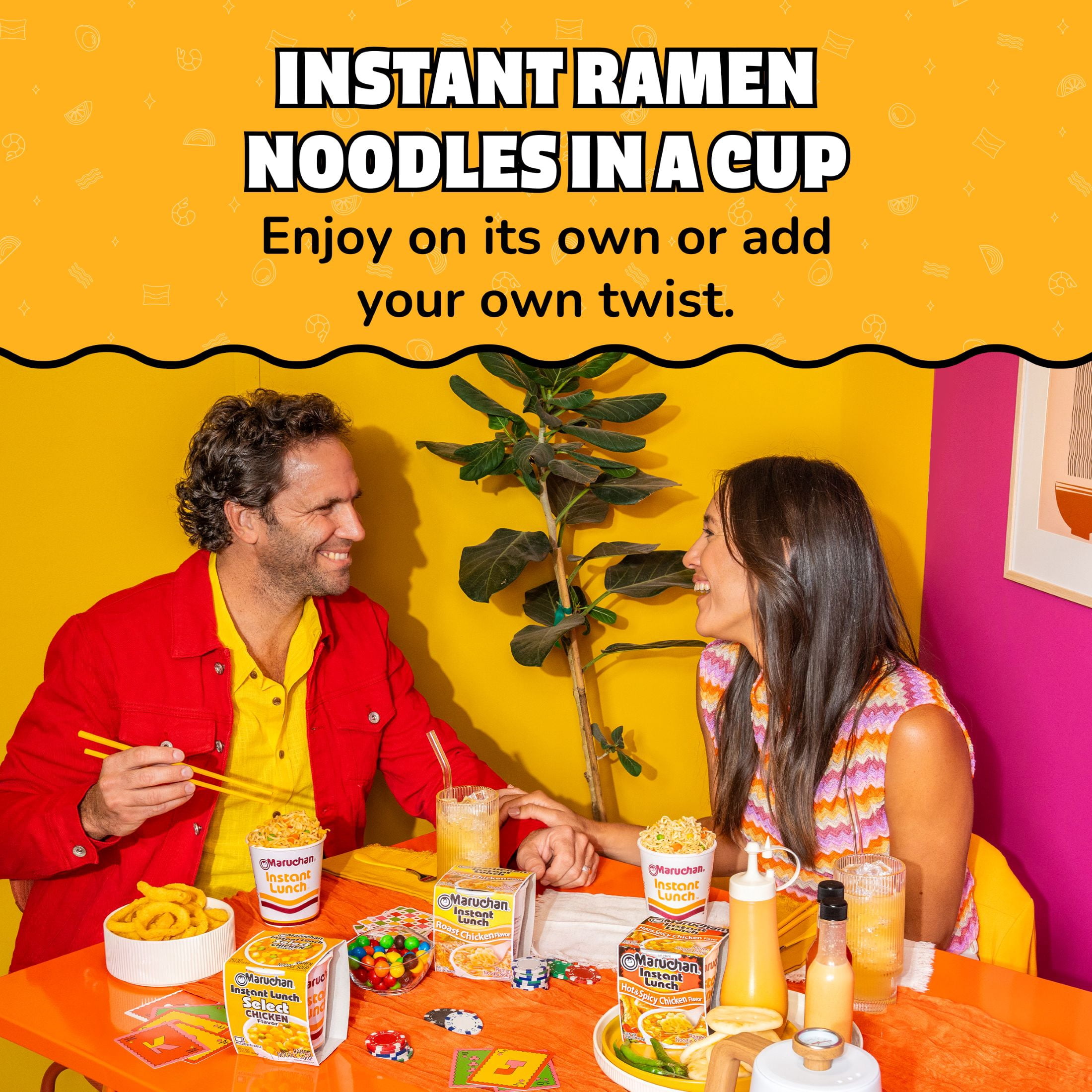 (12 pack) Maruchan Instant Lunch Ramen Noodles, Roast Chicken Flavor, 2.25 oz Cup