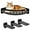 Black,1 Corner Cat Shelf+3 Steps, variant on Cat Hammock Wall Shelves with 3 Steps, Cat Shelves and Perches, Wall Furniture and Climbing Shelf, Kitty Scratching Post Shelf for Indoor with Plush Covered, Gift for Kitty
