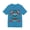 Aqua, variant on All-Seeing Skull Illustration Tee Winged Skull Third Eye Roses T-Shirt