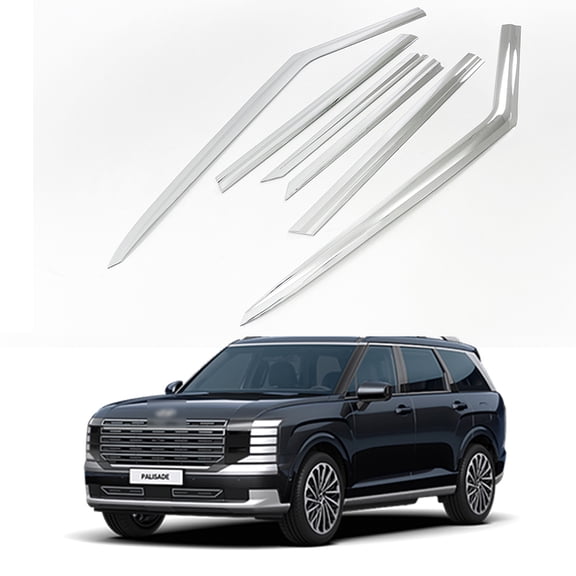 Autoclover Chrome Visors 6pcs compatible with 2026 Palilsade & 2026 Palisade Hybrid