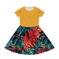 thumbnail image 6 of Jamsmile Toddler Girls Dress Summer Floral Print Short Sleeve Casual Dresses Little Girls Casual Tunic Playwear Basic Dresses, 6 of 6