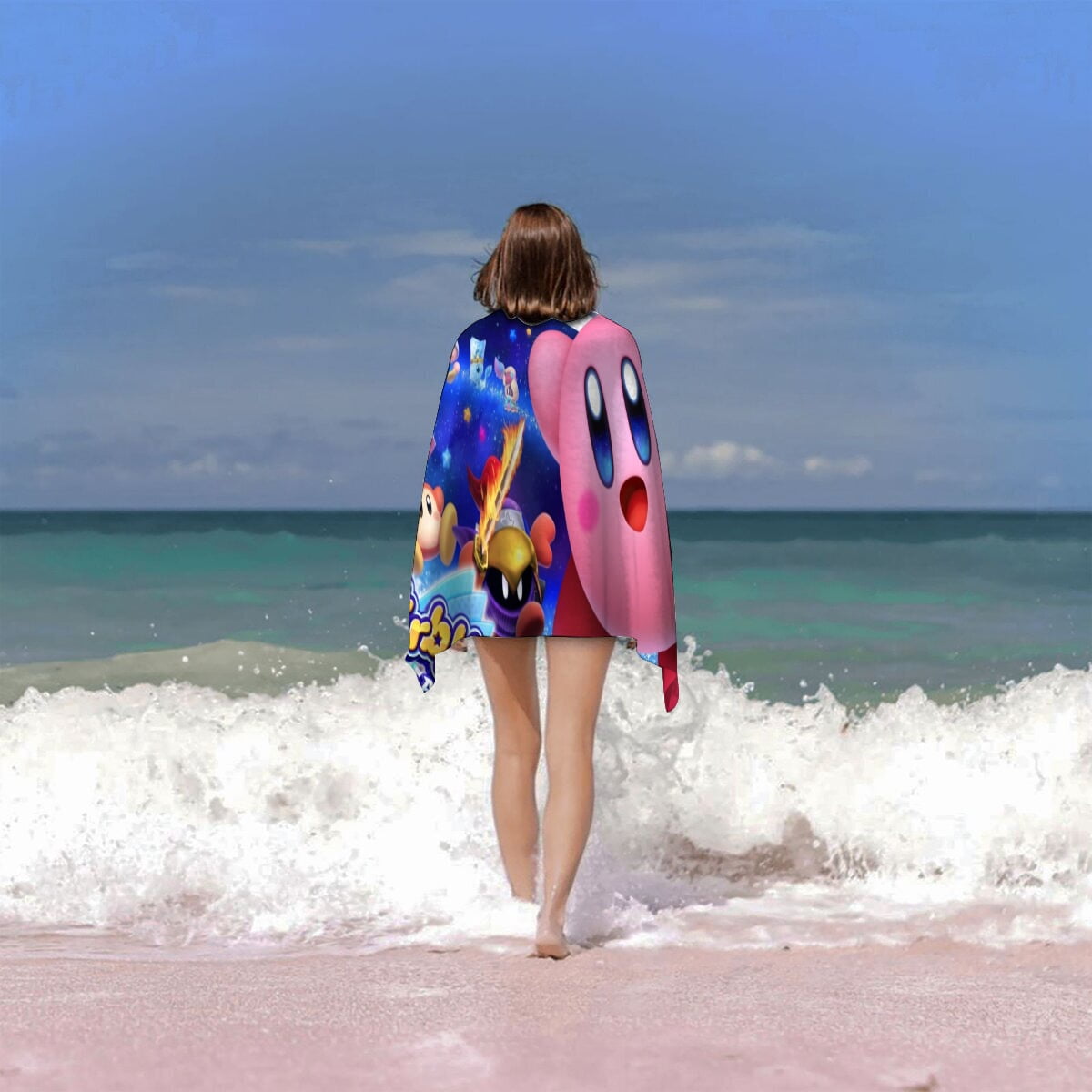 Kirby Gifts Beach Towel for Women Girl Birthday Inspired Fan Bath Outdoor Music Lover