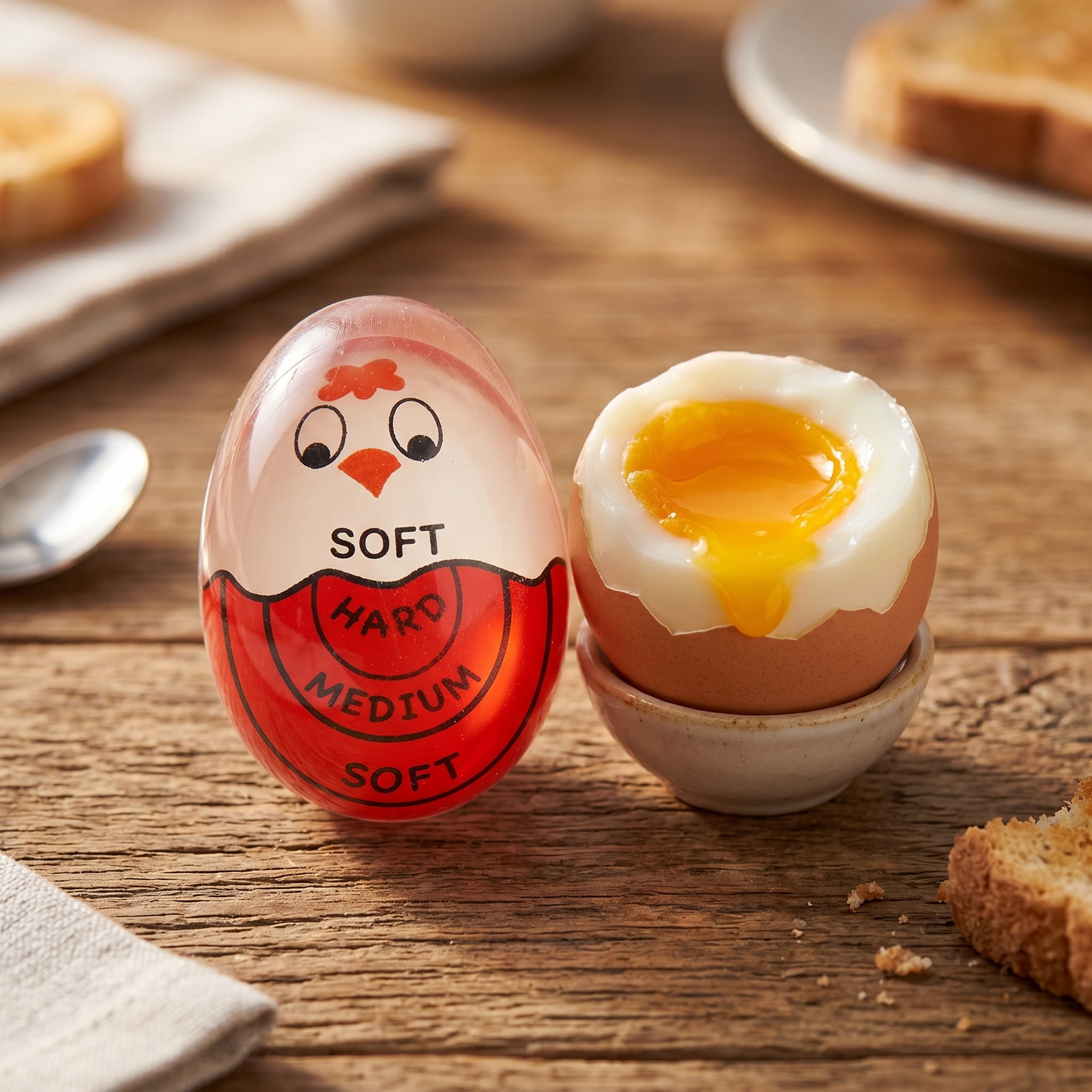 Unique Bargains Egg Timer with Color Changing Indicator for Perfect Boiled Eggs Red