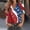 #0085-Red, variant on Xucatan Women's Independence Day Short Sleeve Button Tops, Casual Lapel Blouses with Festive Print, Soft Lightweight Summer Shirts for Spring, Cute Flowy Tees for July 4th Celebration Gift