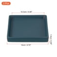 thumbnail image 2 of Uxcell 5" Ceramic Square Planter Saucer Flower Pot Drip Tray Coaster, Blue 2 Pack, 2 of 6