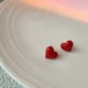thumbnail image 2 of Pendientes de Corazón para Mujer Negro Rojo Verde Pendientes de Corazón Minimalista para Cumpleaños Navidad Regalo de Joyería, 2 of 4