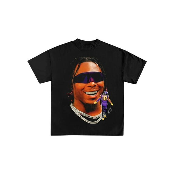 Justin Jefferson shirt - Vintage Football Tee, Unisex Cotton Shirt for Sports Fans, Game Day Outfit