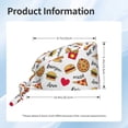 thumbnail image 5 of Xecao Fast Food Print Men Women Adjustable Working Cap with Button Unisex Hats Sweatband, 5 of 7