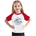 thumbnail image 2 of Feancey T-Shirts d'Été pour Enfants 2025 Décontractés à Imprimé Floral Manches Courtes Hauts Confortables Col Rond Blouse Ample T-Shirts Graphiques pour Tout-Petites Filles Soldes du Jour Liquidation Rouge 5 Ans, 2 of 7