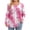 Pink, variant on Plus Size Tops for Women Long Sleeve Shirts Plaid Printed Casual Tunic Tees Loose Dressy Blouses