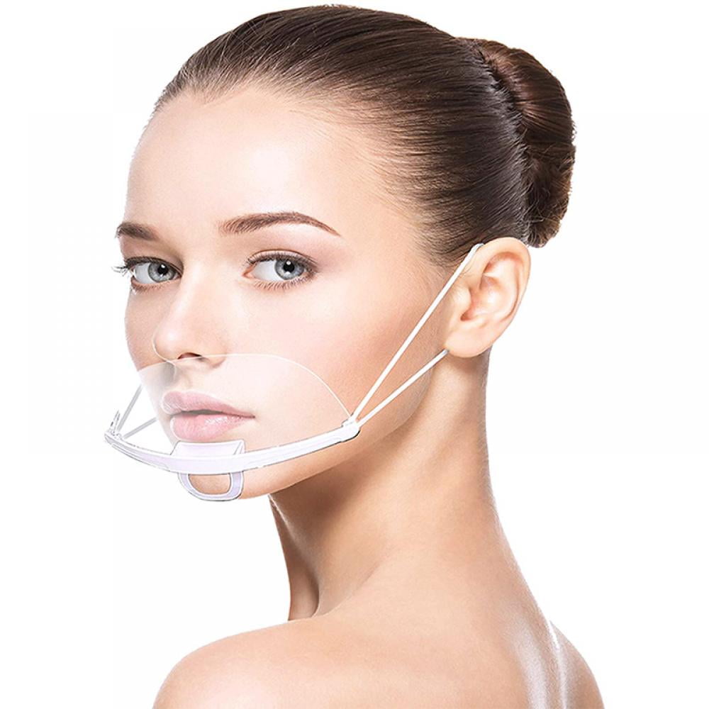 Details about   Clear Face Nose Mask Shield Safety Protector Reusable Plastic Transparent Cover 