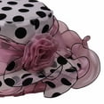 thumbnail image 6 of Vjnyvs Europe Style Sun Hat Women Organza Polka Dots Hat Wide Brim Floral Hat Elegant Spring Cap UV Protection Caps for Travel, 6 of 7