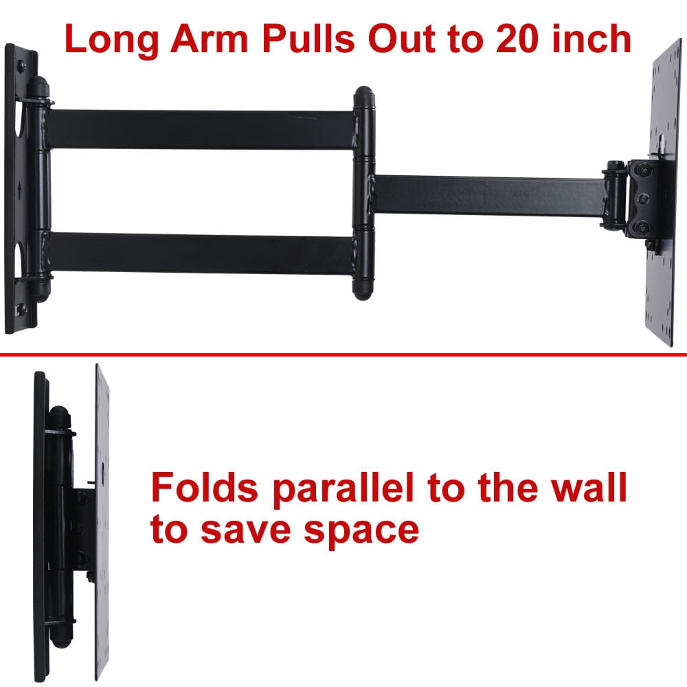 VideoSecu Articulating TV Wall Mount for 24"-40" Tilt Swivel Phillips Sansui Element Hisense LCD LED Display Bracket 3KB