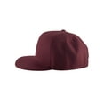thumbnail image 3 of Top Headwear Flat Bill Adjustable Snapback Cap - Burgundy, 3 of 4