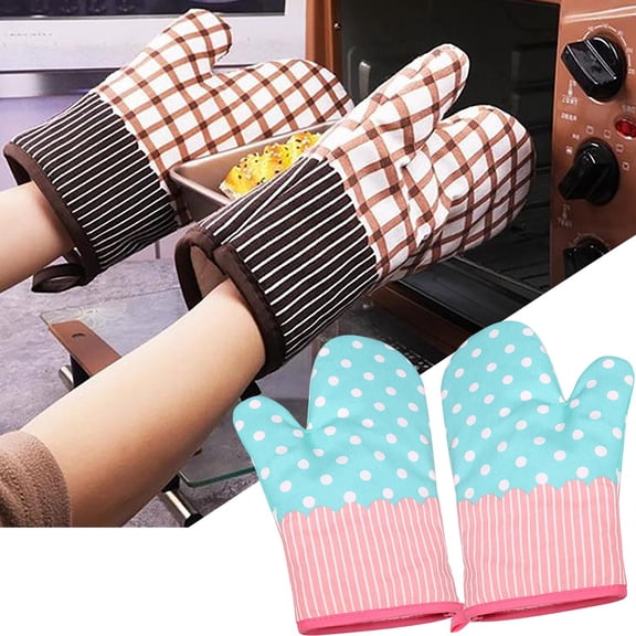 Vestitly Oven Mitts 2pcs Oven Cooking Gloves Glove For Baking Insulated For Kitchen Baking Mitten Cotton Cloth Oven Mittens Kitchen Gloves Kitchen Oven Mittens Kitchen Baking