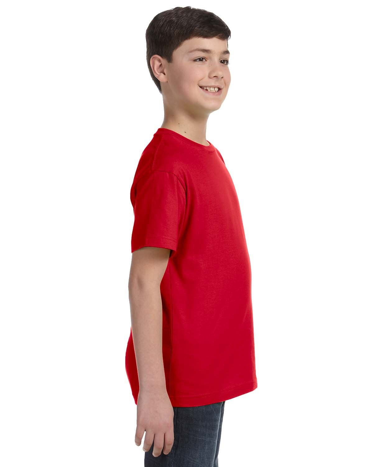 Aquaguard Boys 3-Pack T-Shirt Crew Neck Short Sleeve 100% Cotton Tee, Size: 4-14 - Small - Red