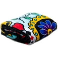 thumbnail image 4 of Hipfree Sugar Skull Plush Throw Blanket, 50" x 60", Multicolor Abstract, 4 of 4