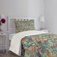 thumbnail image 5 of Ambesonne Moroccan Quilted Bedspread Set 2 Pcs, Oriental Motifs, Twin Size, Multicolor, 5 of 6