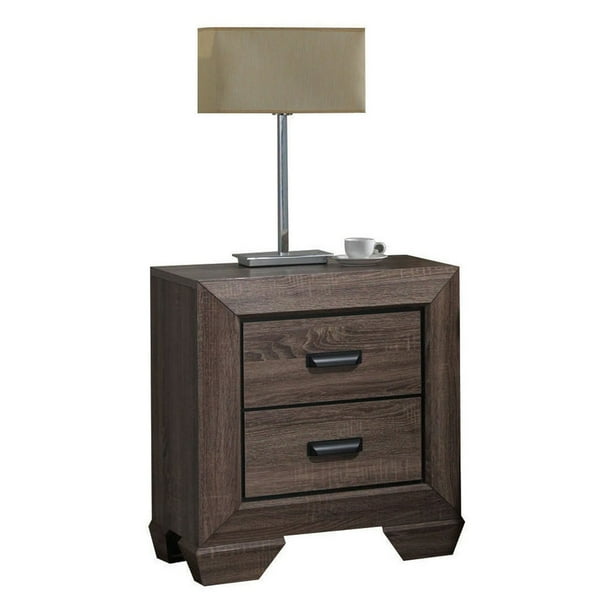 Acme Lyndon Nightstand in Weathered Grey Grain