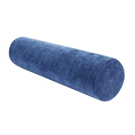 XmhyTop-A Cervical Neck Roll Pillow for Sleeping, Decorative Cylinder Bolster Pillow, Supportive Bed Rest Pillow, 40x12x12cm, 1-Piece,Style C,Dark Blue