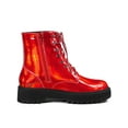 thumbnail image 3 of BLISSFUL STEP Valentine's Women's Boot Colorful Round Toe Platform Lace Up Ankle Boots Red 7, 3 of 7