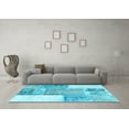 thumbnail image 3 of Ahgly Company Indoor Round Patchwork Light Blue Transitional Area Rugs, 6' Round, 3 of 4